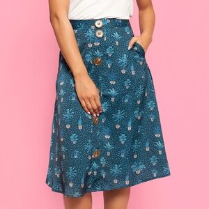 House Plants + Rain Drops Skirt